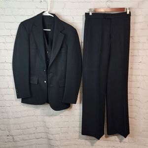 Men's Young America 3-piece blazer set with vest and pants, size small